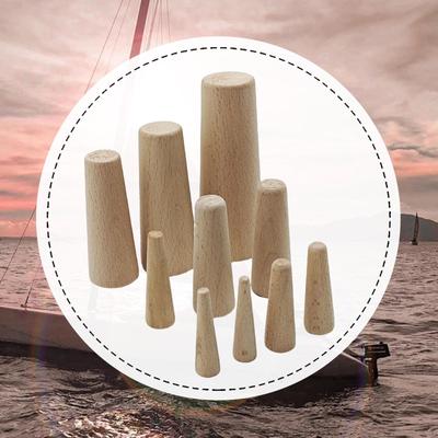 10 Piezas Tapones de Madera Blanda de Emergencia Tapones Cónicos de Madera Tapón de Drenaje Solución Provisional Cónico a Través del Casco