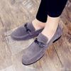 Large size spring men's matte surface small leather shoes casual shoes single shoes lazy one pedal Doudou shoes trendy men's shoes