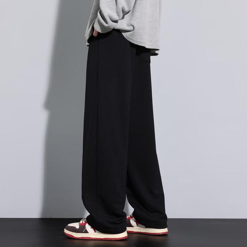 MianZhi Men's American Style Loose-Fit Straight-Leg Casual Pants