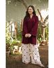 Women's Cotton Kurta Pant Set Elegant Stylish Mandarin Collar 3/4 Sleeves Cord Set