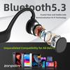 Bluetooth Bone Conduction Open Ear Headphones, 2025 New Bluetooth 5.3 Wireless Sports Earbuds with Mic, 12HRS Playtime IPX5 Waterproof Earphones for