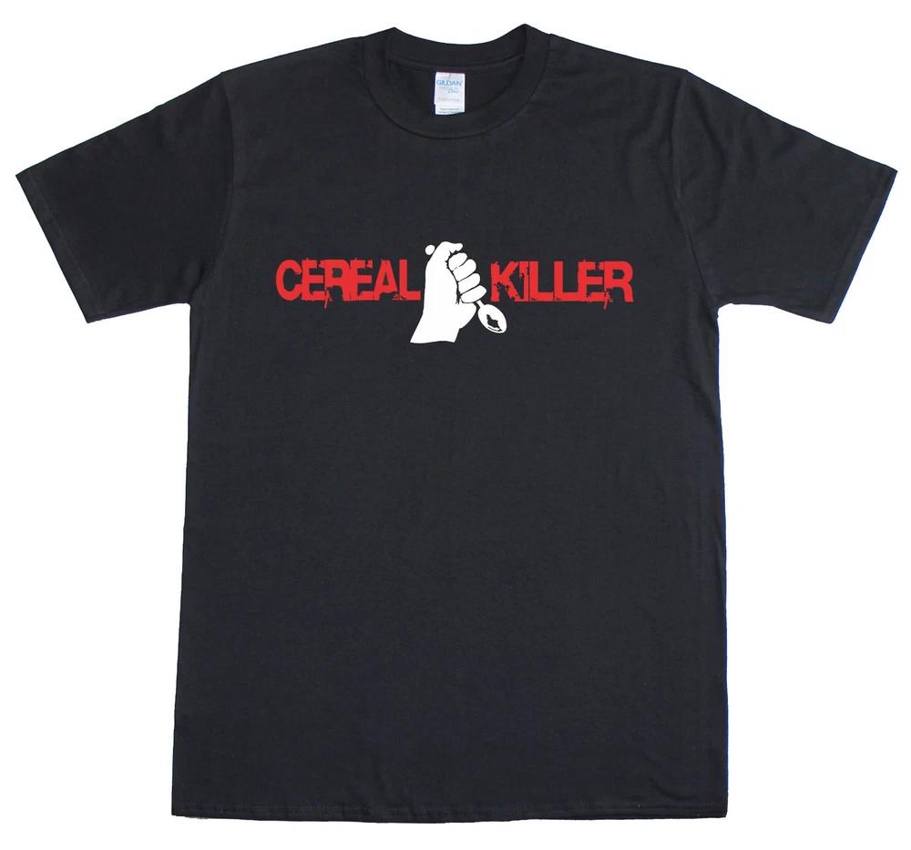 Unisexs T Shirt Funny Slogan Novelty Cereal Killer Regular Fit Ringspun Cotton Tee S