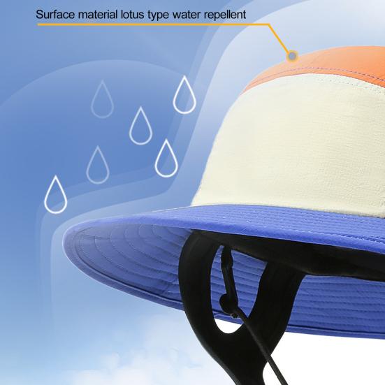 Klobouk na ochranu proti slunci Měkký prodyšný, široký okraj odolný proti UV záření, voděodolný klobouk proti slunci s nastavitelným páskem na bradu