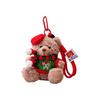 Red Beret Plush Bear Keychain Soft Plush Xmas Tree Bauble Cartoon Bag Charm  Festival Gathering