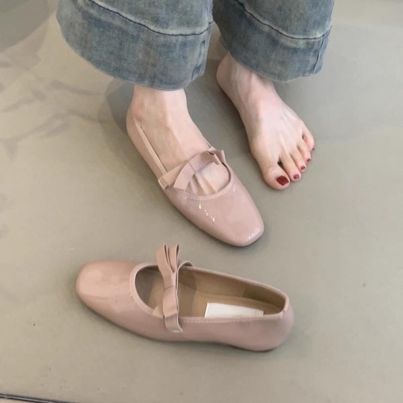 

French Insole Height-increasing Fairy Style Mary Jane Shoes Summer Wanwan Ballet Single Shoes and Ladle Shoes 35 розовый