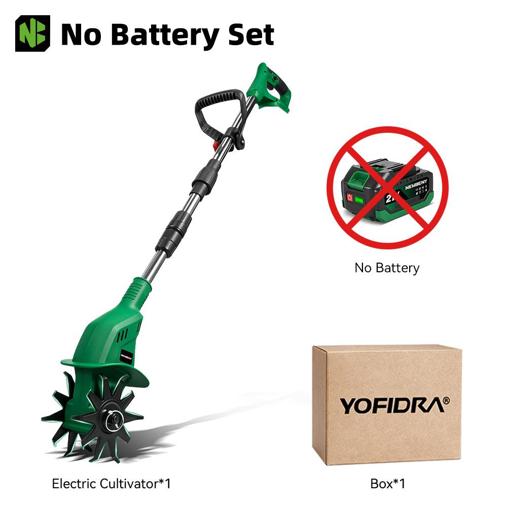 Newbeny 1600W 150MM Electric Rotary Tiller Cultivator Portable Grass Trimmer Soil Turning Lawn Mower Tool for Makita Battery Pin