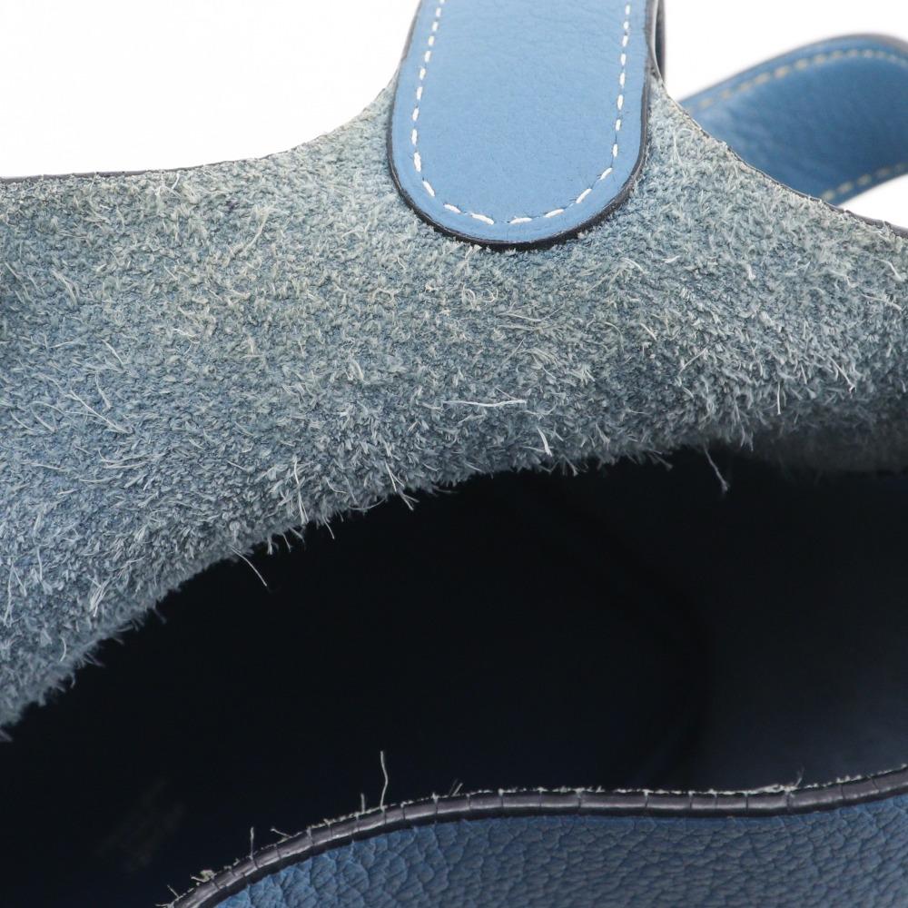 HERMES Picotin18 PM Handbag Blue gene light blue/SilverHardware Taurillon Clemence Women Used