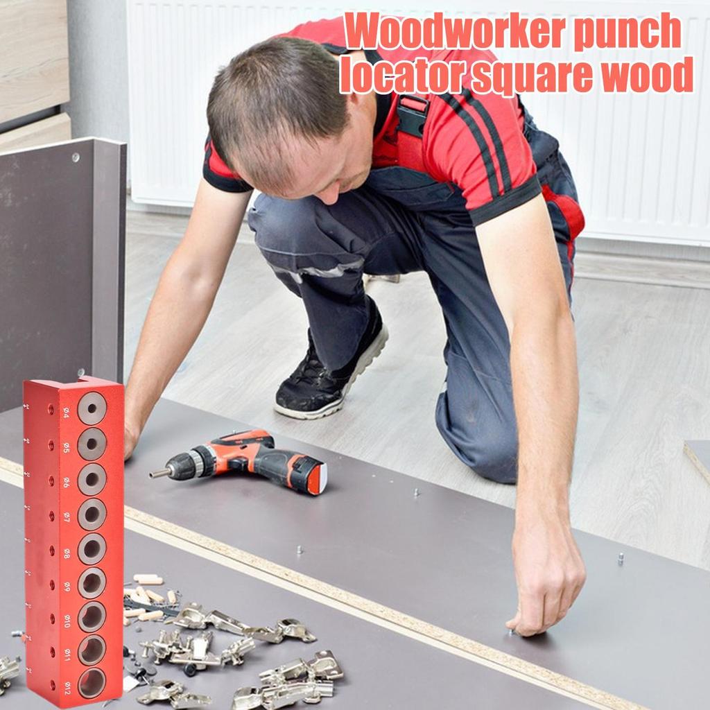 Drill Block Guide Metal Pocket Precision Woodworking Hole Drilling Jig Puncher Positioner Tool Drill Guide For Woodworkers