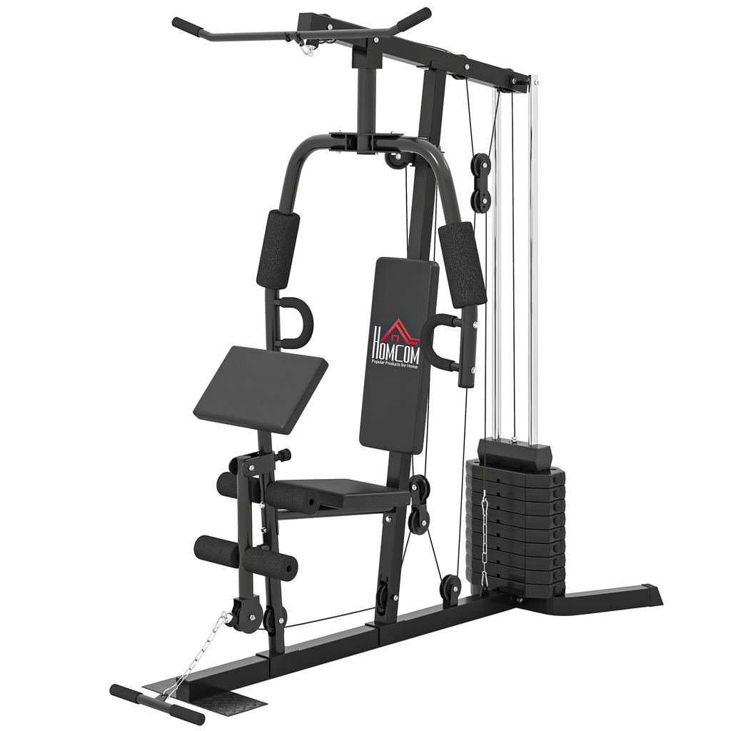 Multi-Exercise Gym Station, with 45kg Weight Stack, for Full Body Workout