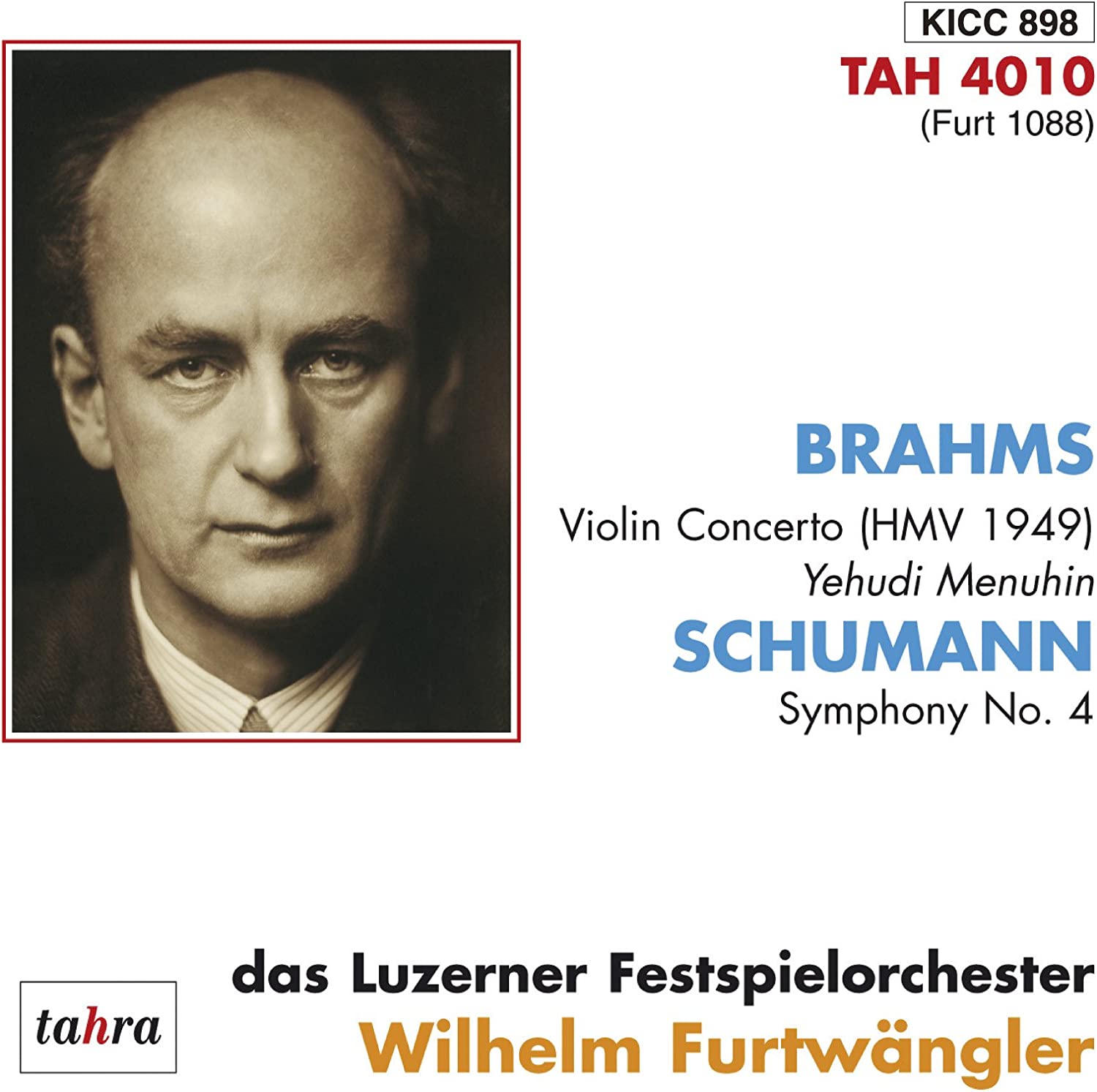 

CD FURTWÄNGLER (WILHELM) - Brahms: VN Concerto KICC898 Japan Classical Used