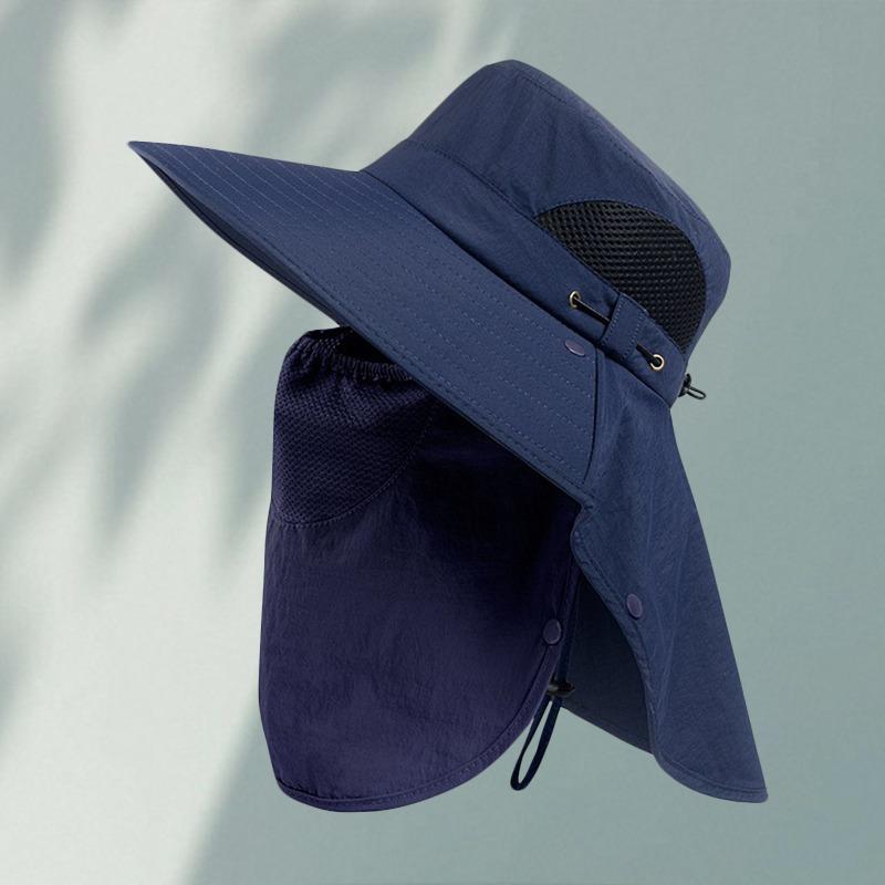 Sun Hat Summer Outdoor Fishing Bucket Hat Men and Women Mountaineering Sun Hat Neck Protection Large Size Sun Hat