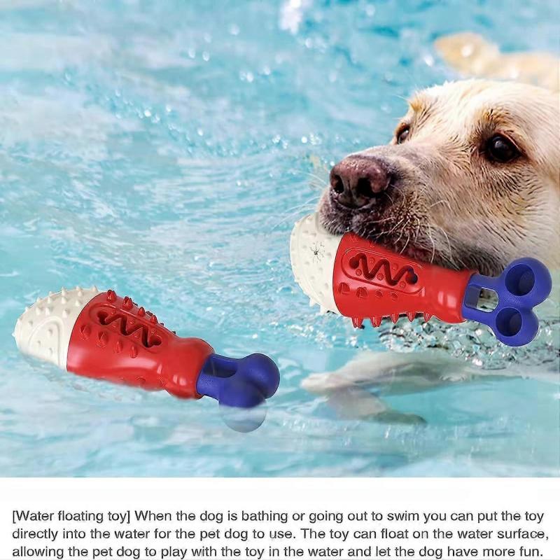 Toothbrush Dog Toys for Chew Cleaning, Indestructible Dog Toys for Aggressive Chewers, Durable Rubber Dog Toys for Small and Large Breeds