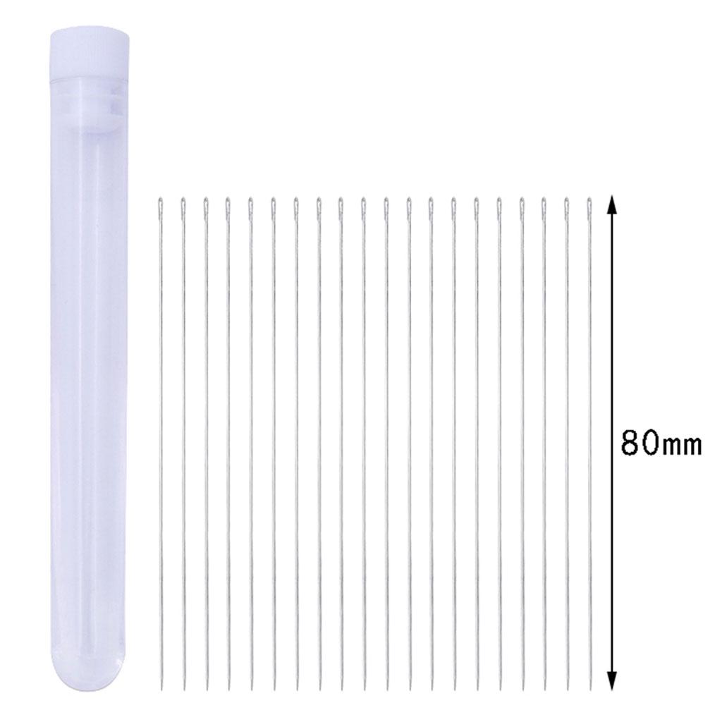 20 Pieces Beading Needle with Storage Bottle for DIY Crafts Jewelry Making