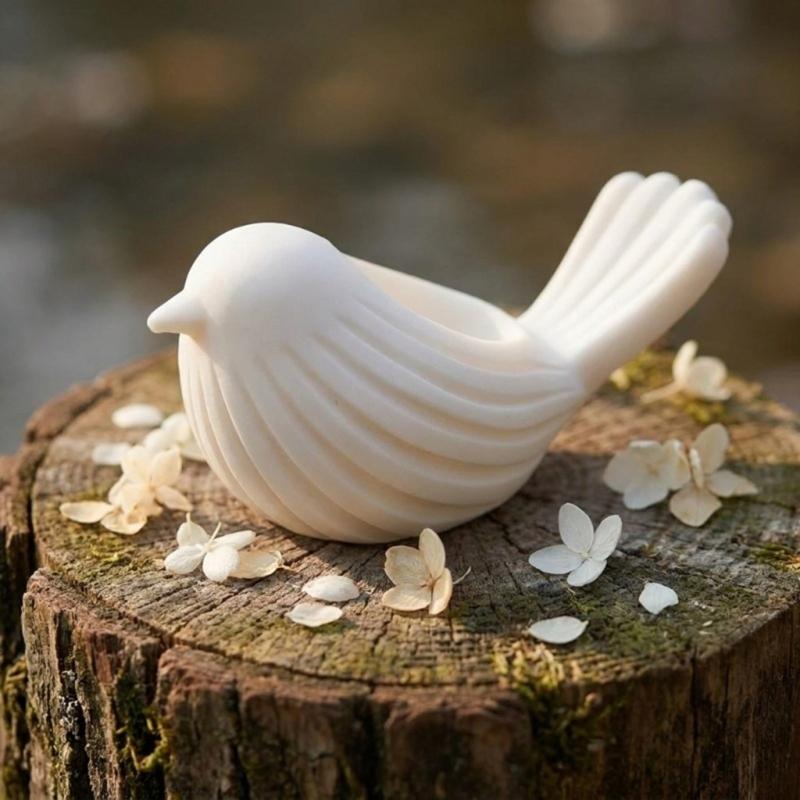 Mehrzweck-Gestreifte Vogel-Silikonformen Lebensmittelqualität-Silikon Temperaturbeständig für Harzguss Handgemachte Seifenherstellung Kerzen Gipsornament