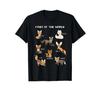 Foxes of the World Graphic Tee Cute Cartoon Fox Breeds Illustration Cotton T-Shirt