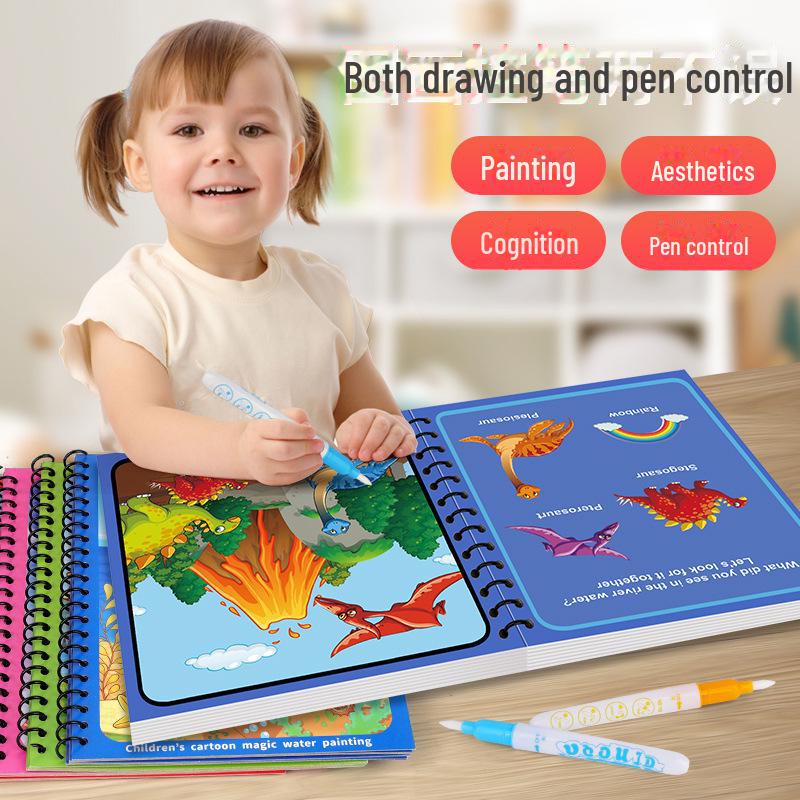 Reusable Water Magic Painting Book for Kids - Educational Art Activity for Boys