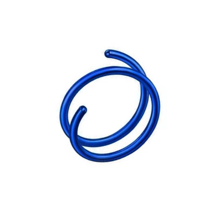 Stainless Steel Spiral Nose Stud Ring with Vacuum Electroplating