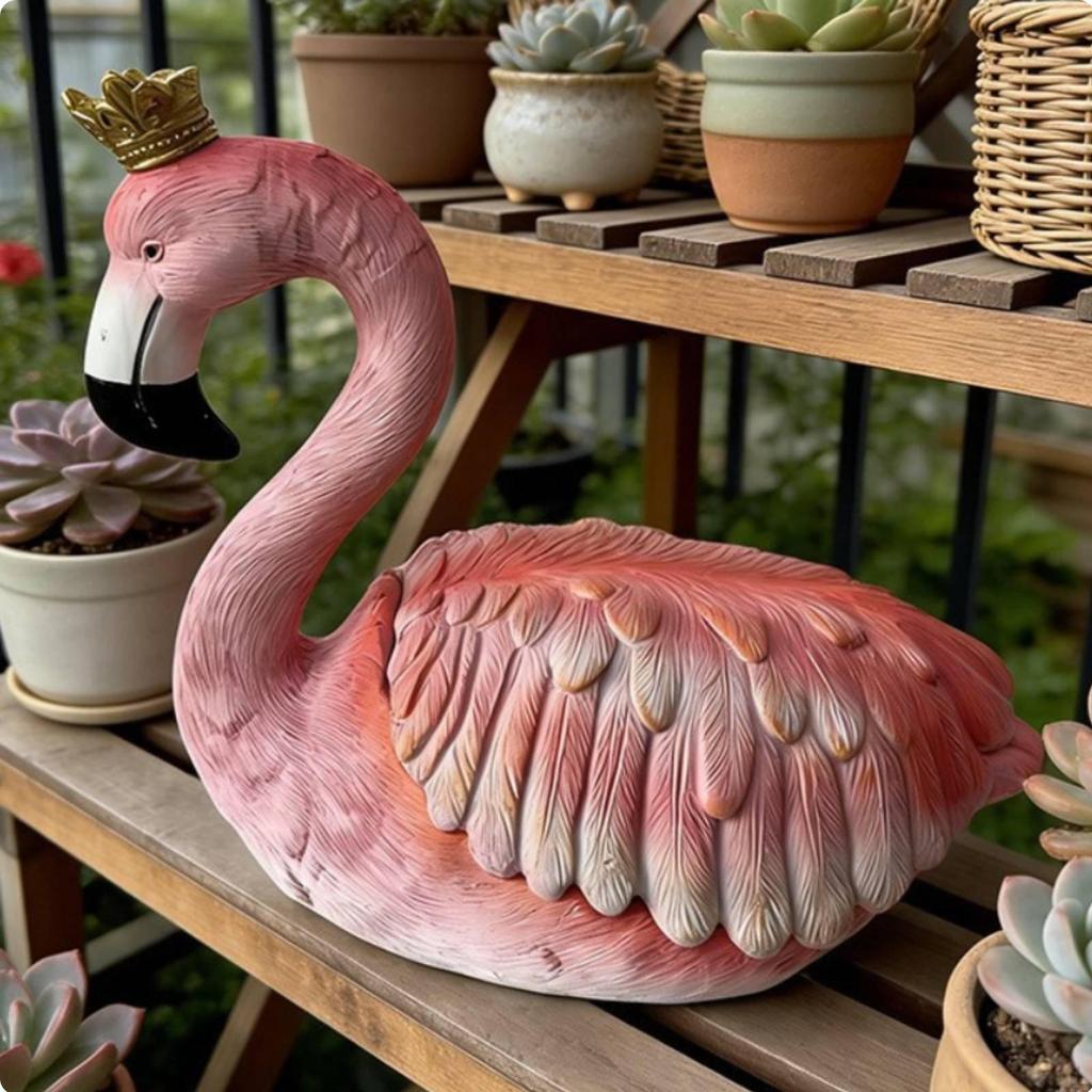 Flamingo Storage Box MultiFunctional Crowned Jewelry Holder Creative Design House