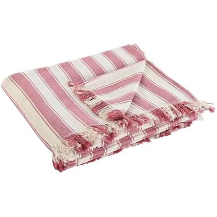 Couverture - HOME ESPRIT - HOME ESPRIT - Rose - 150 x 250 cm - Rectangulaire