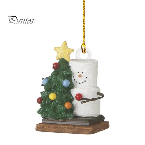 Vánoční závěsná dekorace sněhulák 3D akrylové opakovaně použitelné auto zpětné zrcátko kreslený přívěsek vánoční stromeček ozdoba na párty dárky