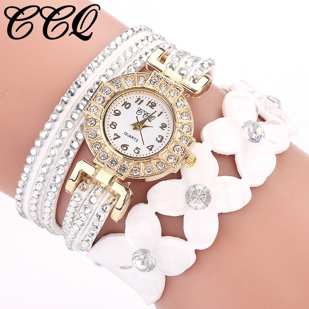 

Цветы Женевские часы Модный стильный кварцевый браслет Женские часы с бриллиантами