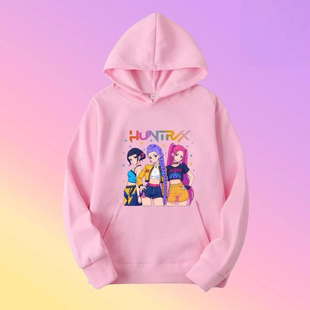 Película KPop Cazadores de Demonios Saja Sudadera con Capucha Ropa de Mujer Tendencia Moda Coreana Streetwear Casual Sudadera Oversize