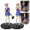 In stock 17cm Future Diary  Mirai Nikki Gasai Yuno Anime Uniform Dress Standing Posture Action Figure Model toys Thanksgiving