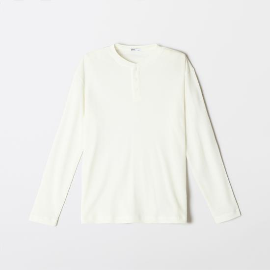 Spao Waffle Henley Long Sleeve T-Shirt SPLWF49C03
