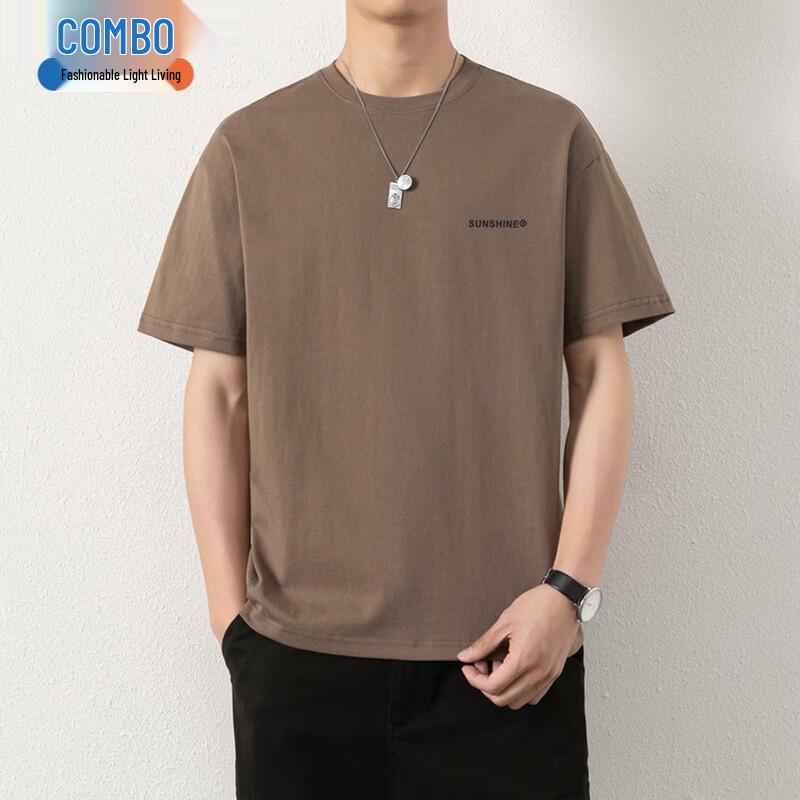 

Men s Pure Cotton Loose Fit Casual T-Shirt L