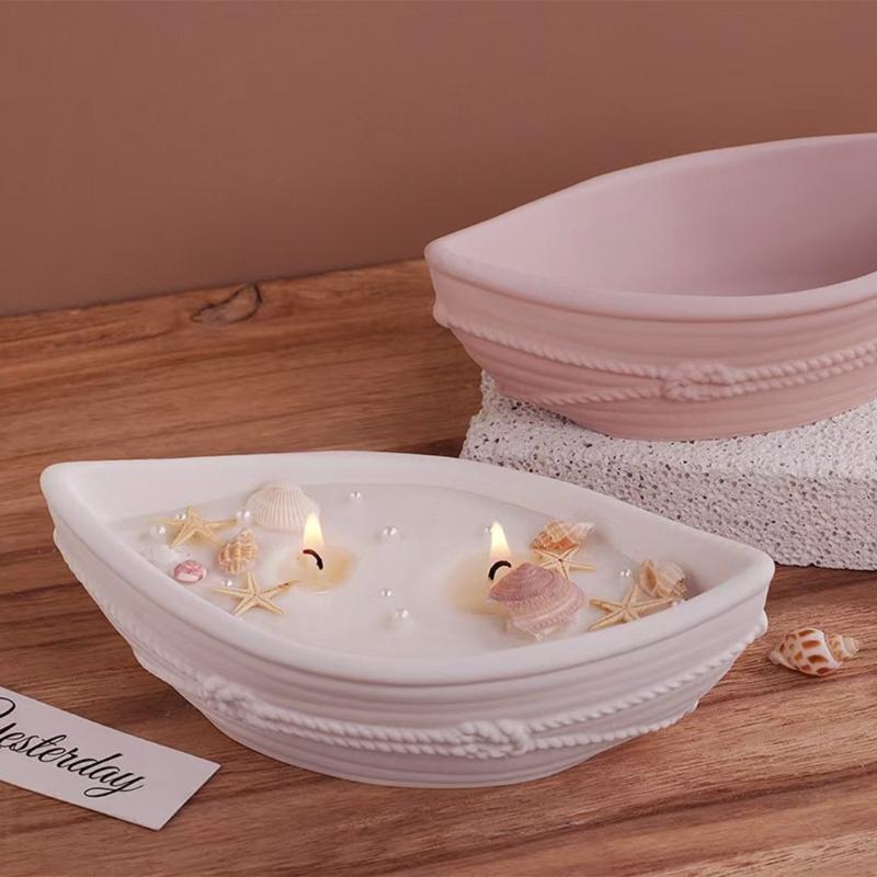 Candlestick Silicone Mold Candle Cup Mould Candle Holder Gypsum Molds Jutes Rope Ship Succulents Planter Mould