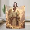 Charlie Kirk Angelo Sostenitore Coperta di Flanella Divertente Materiale di Alta Qualità Accento Unico per la Casa Uso in Tutte le Stagioni Morbida Comoda Calda