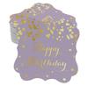 Inkdotpot Real Gold Foil Bracket Shape Paper Hang Tags Happy Birthday Favor Tags Pack Of