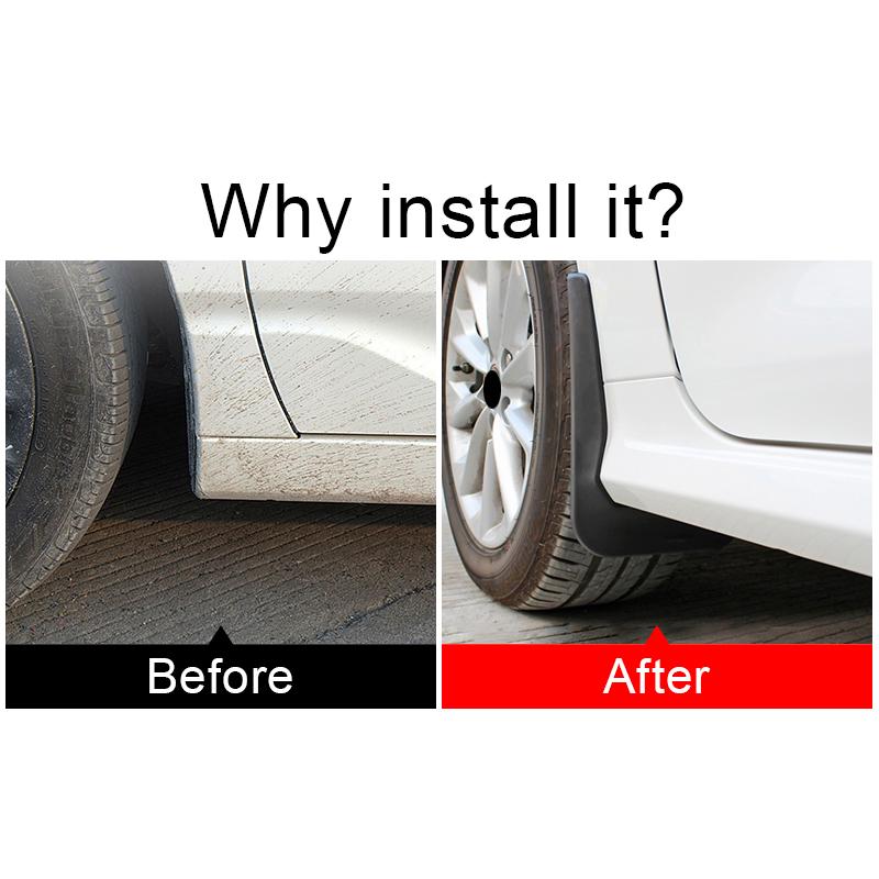 4Pcs Front Rear Mudguards Splash Guards Fender MudFlaps For Toyota Corolla E210 2022 2023 Hybrid Car