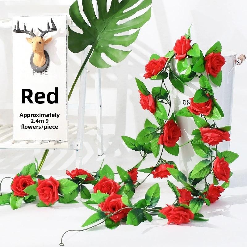 Artificial Ivy with Flowers 2.4 Meters for Decoration