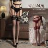 Fun New Suspender Stockings Lace Black Silk Contrasting Color Red Edge Stockings Knee Socks Pure Net Socks