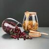 Großes Fassungsvermögen, transparentes Glas, Aufbewahrungsglas für verschiedene Getreidesnacks, versiegelt, mit Löffeldeckel, Teeglas, Vorratsglas