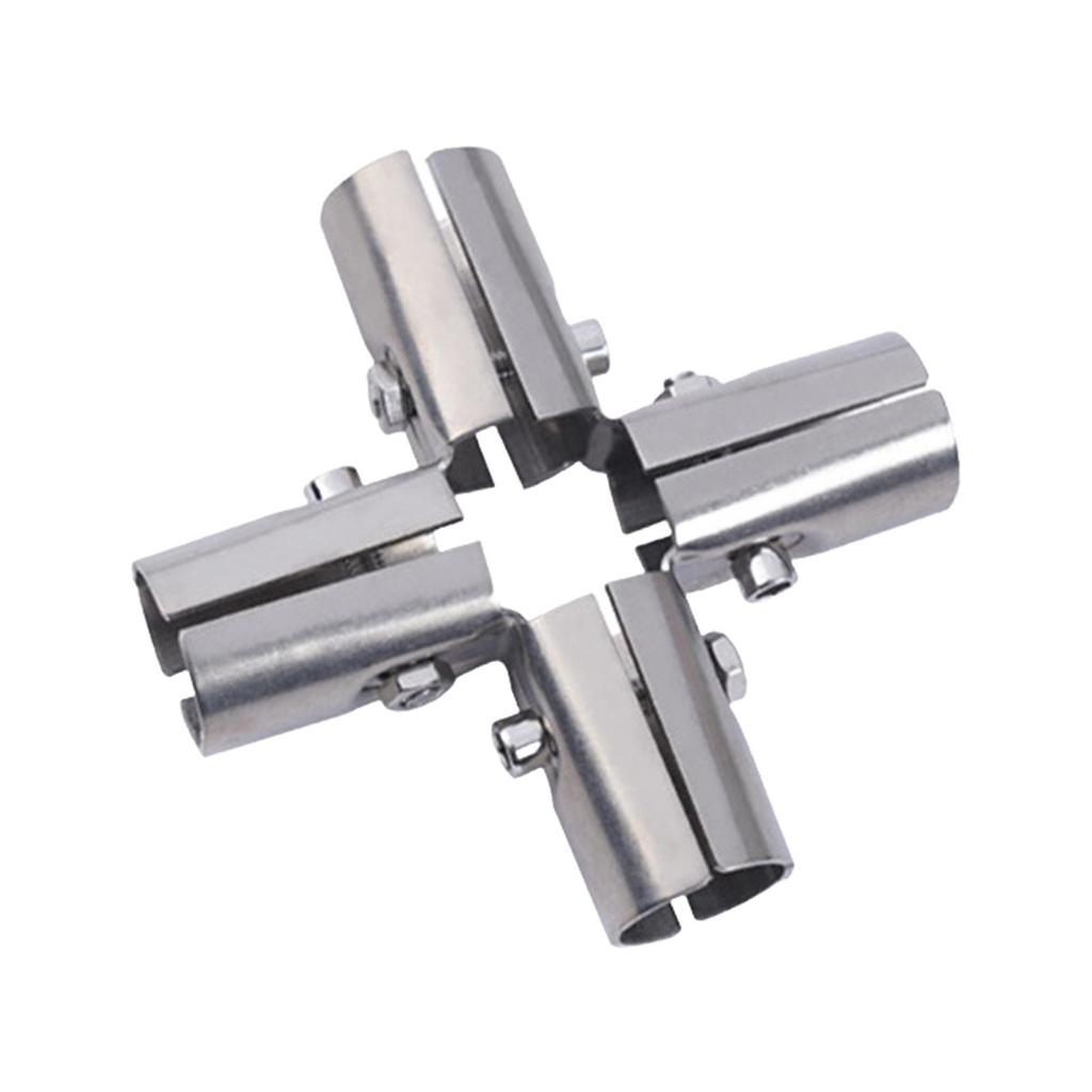 Stainless Steel Tube Connector Tube Clamp Joint for Shelf Frames Round Pipe Connection Drying Racks Round Pipe Flower Sheds