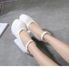 Women Slingback Pumps 15CM High Heel Waterproof Platform Peep Toe Shoes Chunky Block Heel Sandals