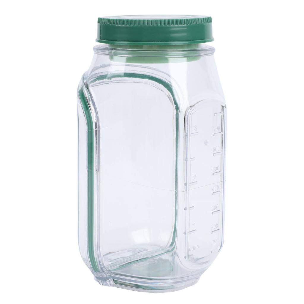 Portable Salad Jar with Leakproof Dressing Compartment Vertical Layering Side Open Reusable Salad Container for School