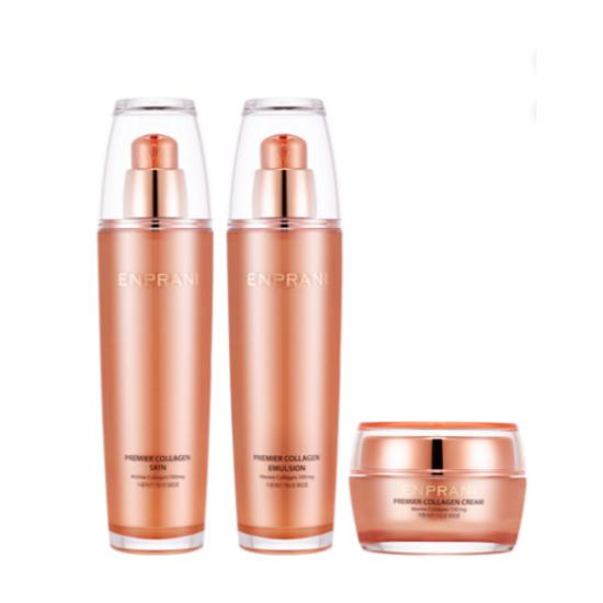 Enprani Premier Collagen Skin Care Set Anti-Aging Firming Toner Emulsion Cream Kit
