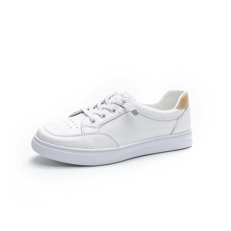 Women's shoes versatile casual top layer cowhide women's shoes mesh shoes 2025 autumn new large breathable board shoes