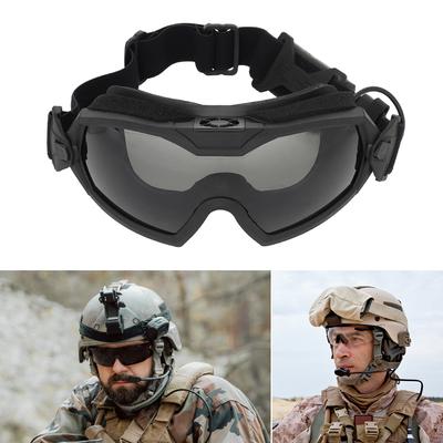 Outdoor Sports Glasses Transparent Lens Airsoft Paintball Goggles with Micro Fan Scratch-resistant Safety Eyewear for Hunting