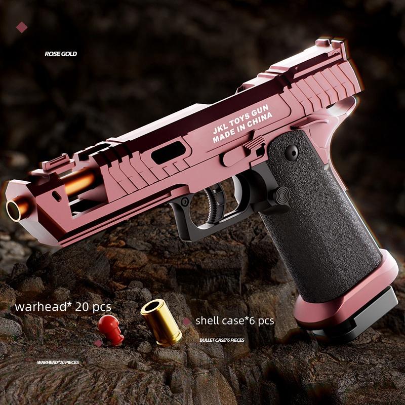 Pistol Shell Throwing Continuous Firing Blowback Soft Bullet Gun Empty Hanging Birthday Gift