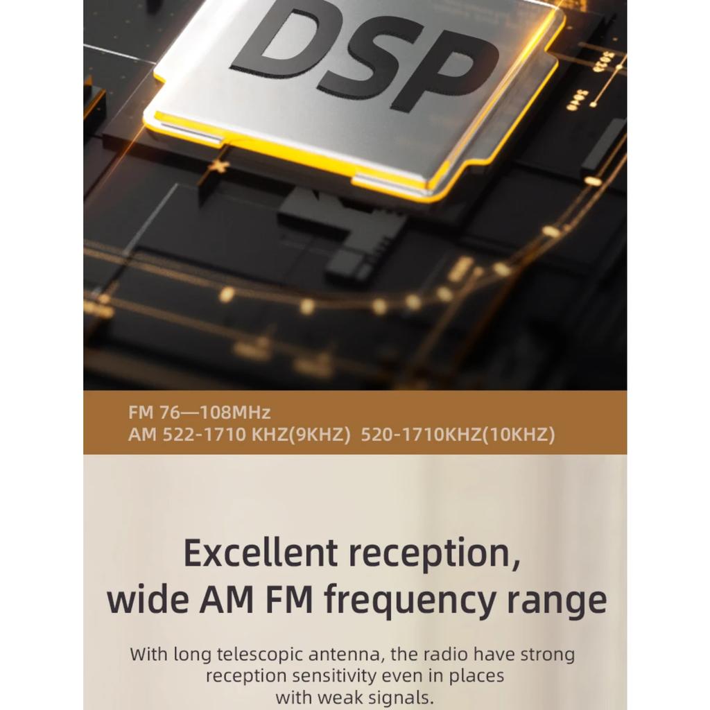 [Mini Radio Pro] USB/SD Dual Card Decoding | HD Radio Sound Quality | Portable Outdoor Audio | One-click Search Station