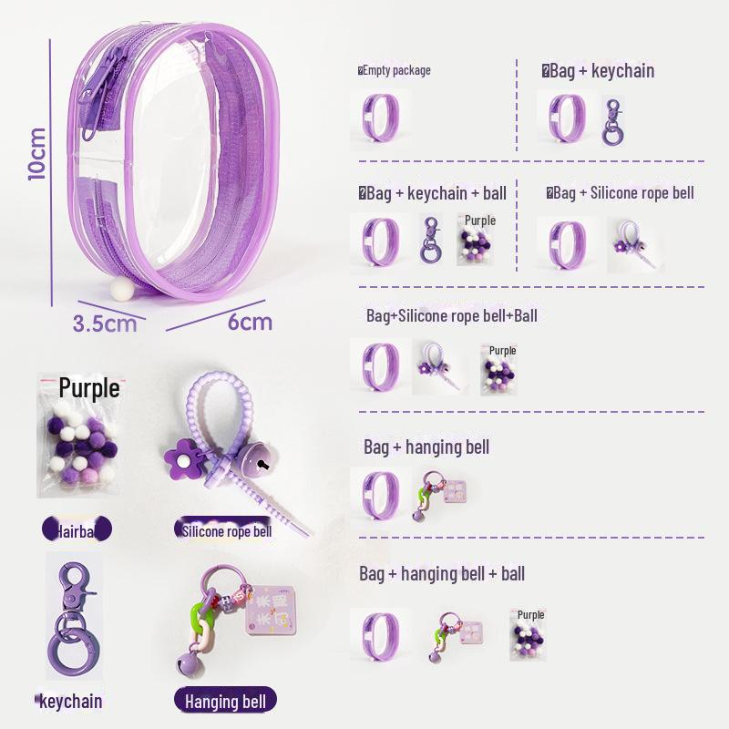 Pop Mart 3D Transparent Baby Bag Storage with Dopamine Color