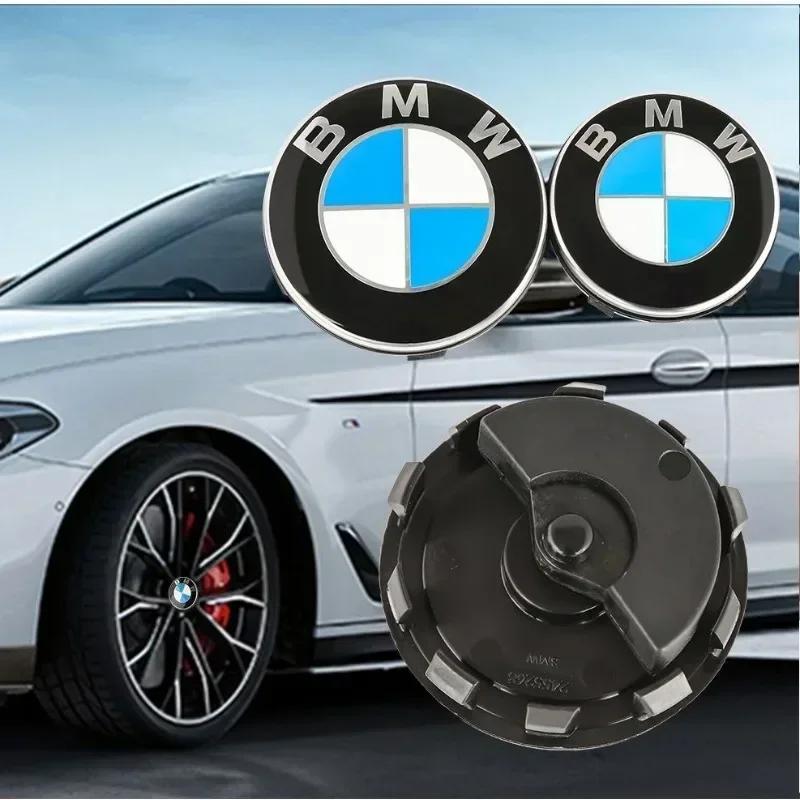 4 ks 56/68mm plovoucích středových krytek kol pro BMW 50. výročí – Pasují na E39 E46 E60 F10 F30 G20 X3 X5 (Příslušenství Auto Hub)