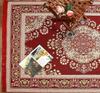 Home Decor Cotton Carpets for Living Room 5x7 Feet Multi-Use Flower Design Carpet Mats (Red Colour)