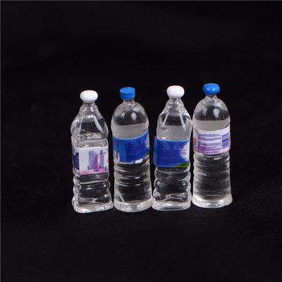 Lot de 4 bouteilles d'eau minérale miniatures pour maison de poupée, échelle 1/6 et 1/12, décoration d'intérieur