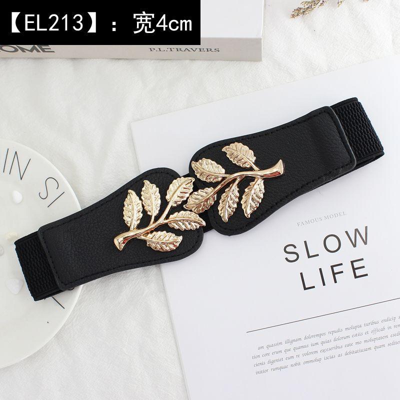 Elastic Black Modern Waist Belt For Women With Adjustable Features Complementing Skirts And Dresses Effortlessly