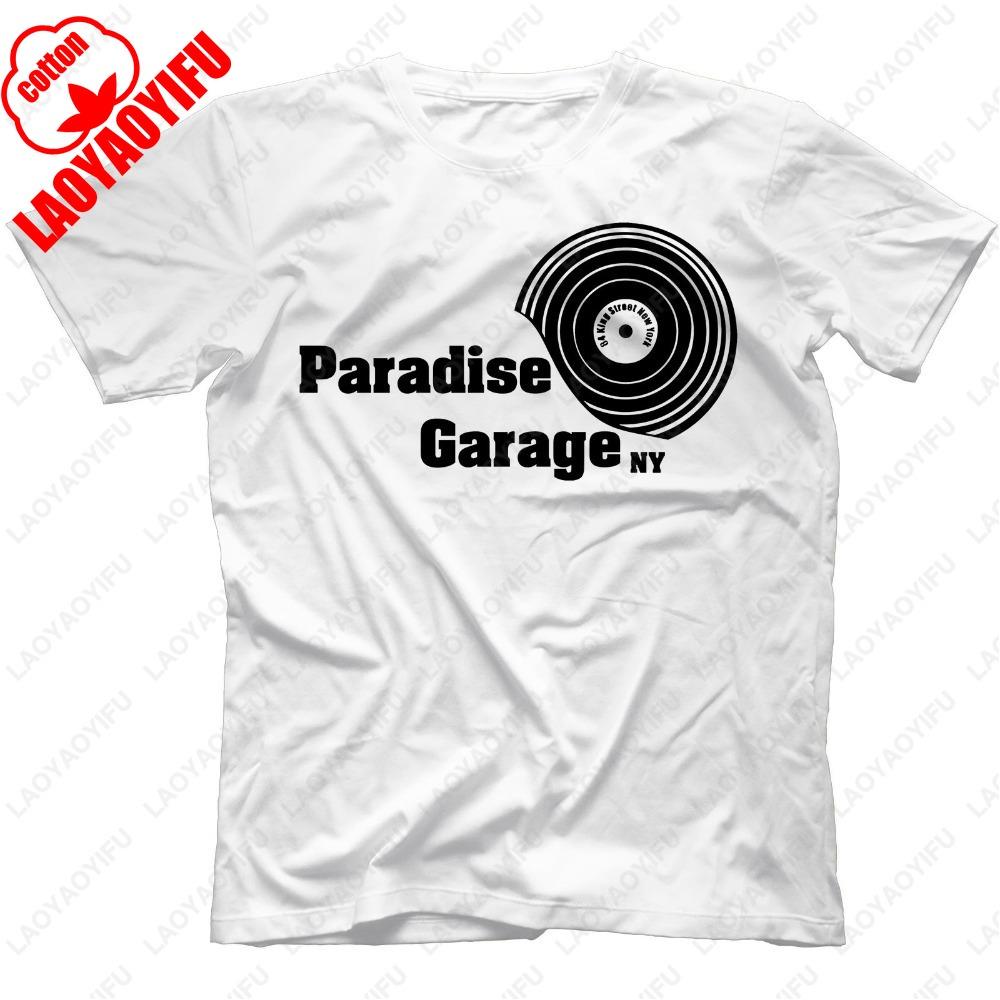 T-shirt Paradise Garage Cotone Disco House Larry Levan Salsoul Chicago Moda Estiva Casual Cotone Regolare Abbigliamento Uomo